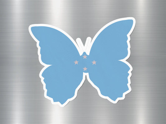 Micronesia Butterfly Flag Sticker