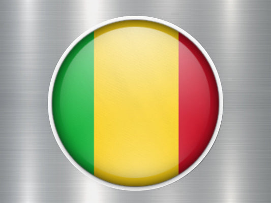 Wholesale Mali Button Flag Sticker