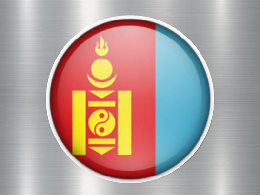 Wholesale Mongolia Button Flag Sticker