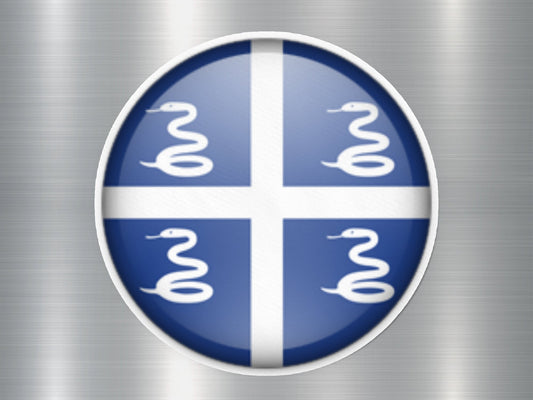 Wholesale Martinique Button Flag Sticker
