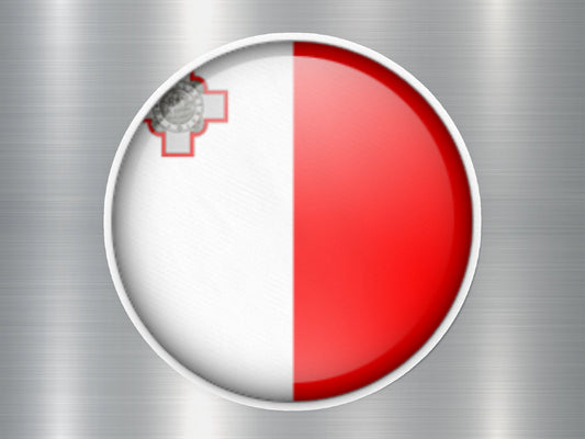 Wholesale Malta Button Flag Sticker