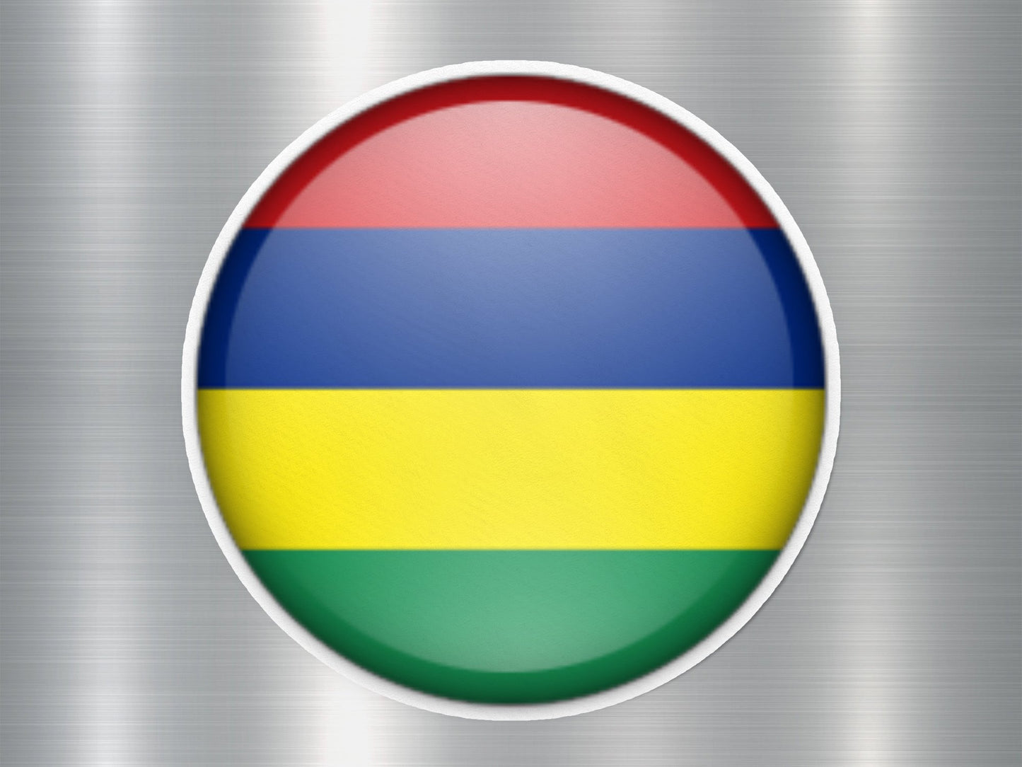 Wholesale Mauritius Button Flag Sticker