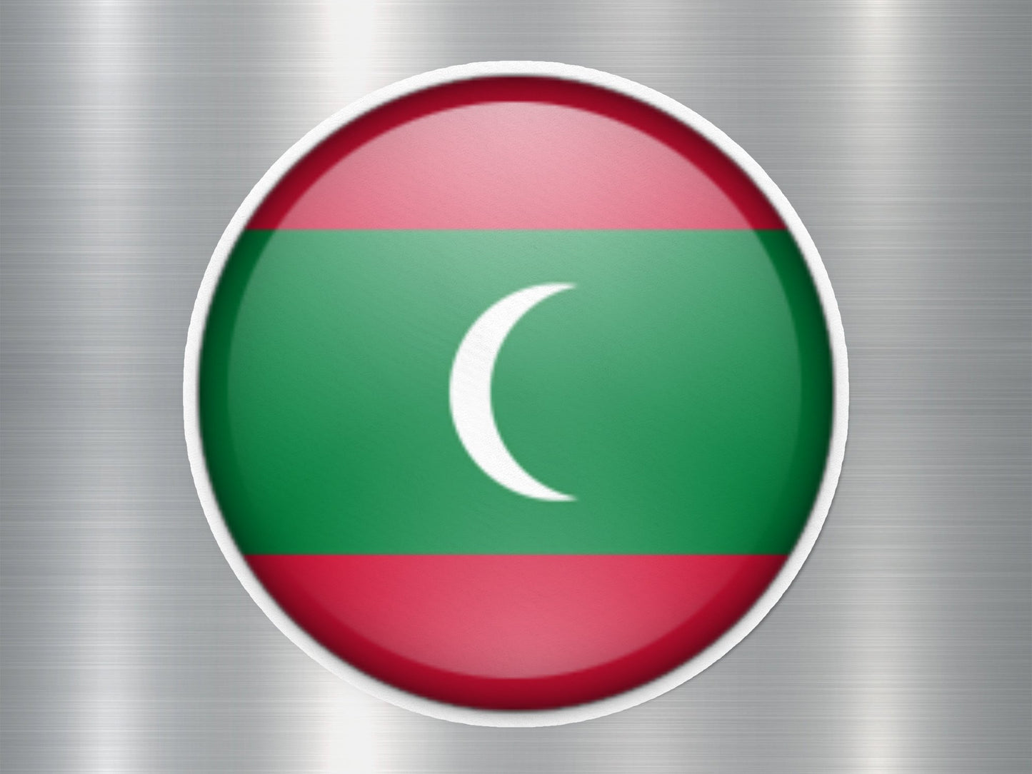 Wholesale Maldives Button Flag Sticker