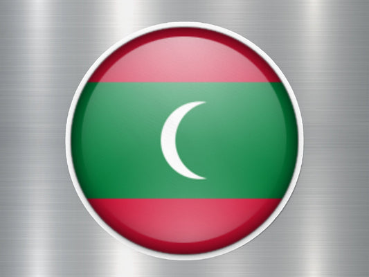 Wholesale Maldives Button Flag Sticker