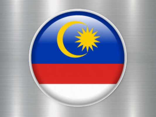 Wholesale Malaysia 1 Button Flag Sticker