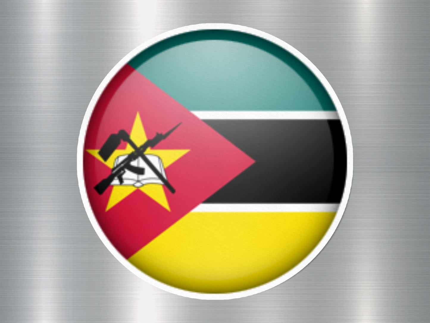 Wholesale Mozambique 1 Button Flag Sticker