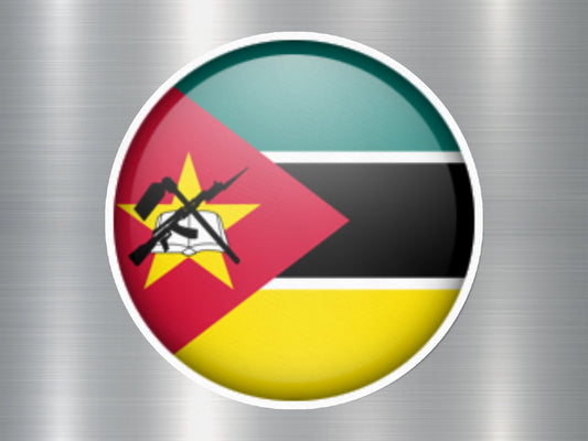 Wholesale Mozambique 1 Button Flag Sticker