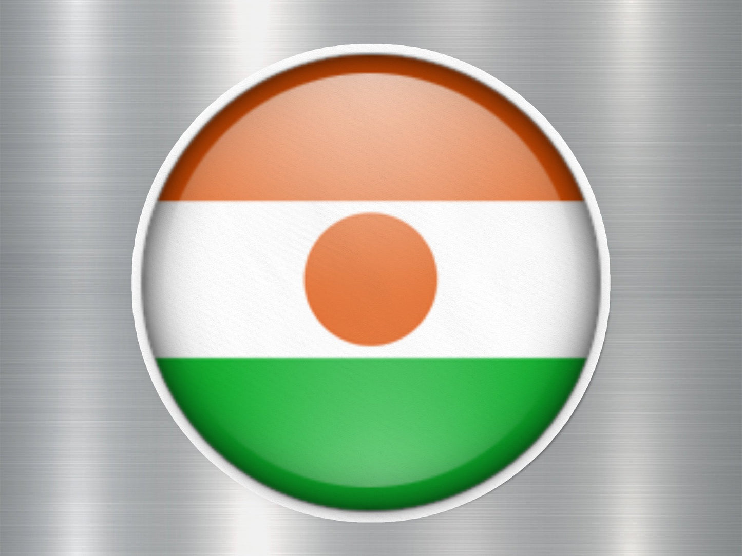 Niger Button Flag Sticker