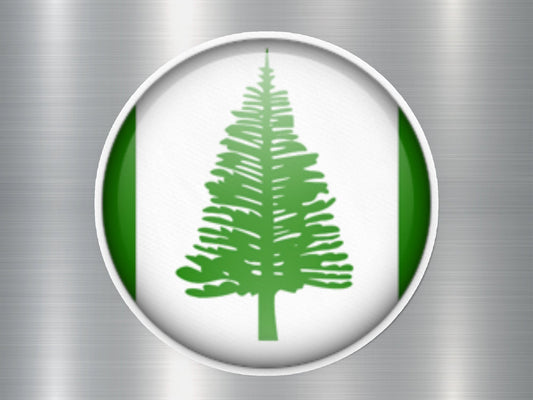 Norfolk Island Button Flag Sticker