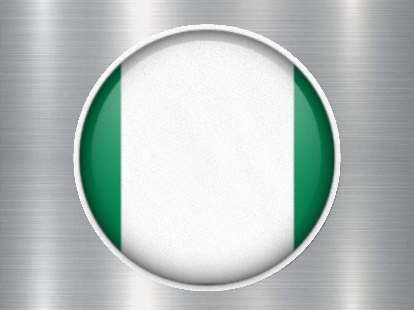 Nigeria Button Flag Sticker