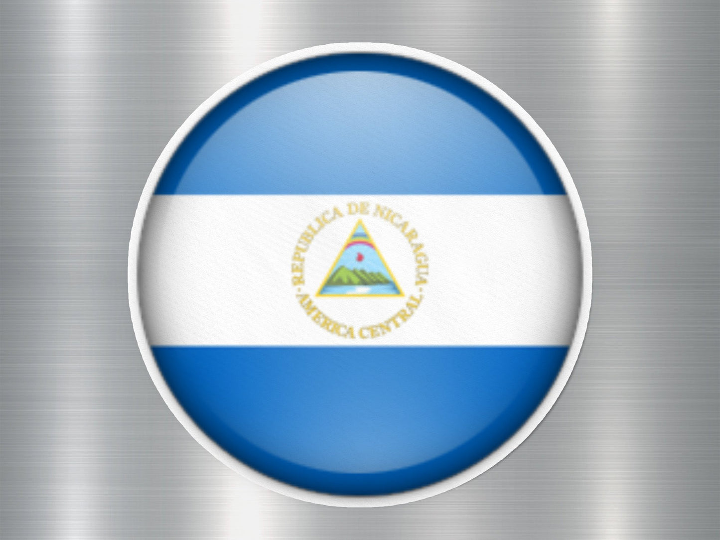 Nicaragua Button Flag Sticker