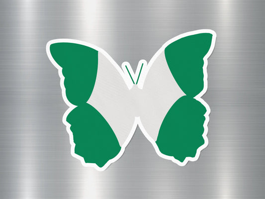 Nigeria Butterfly Flag Sticker