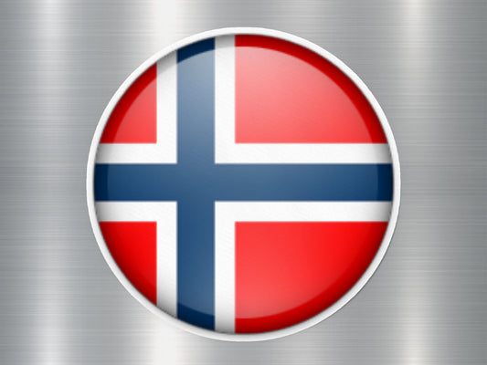 Norway Button Flag Sticker