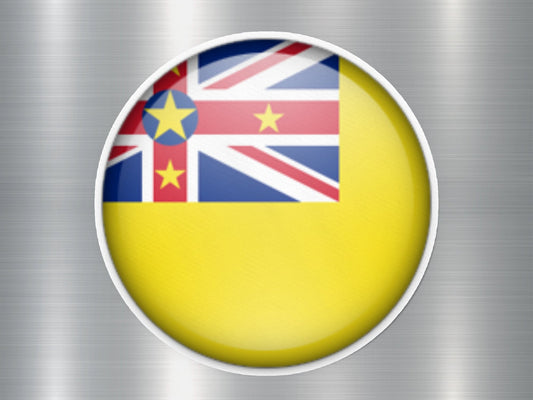 Niue Button Flag Sticker