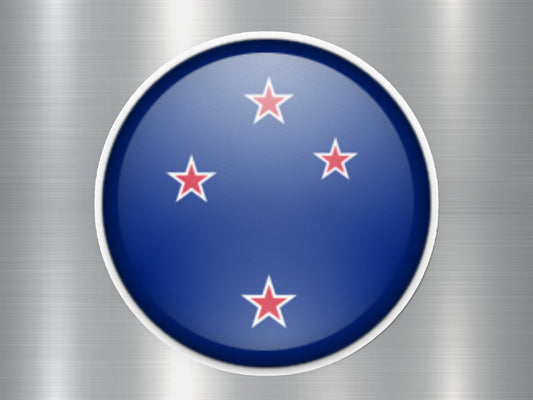 New Zealand Button Flag Sticker