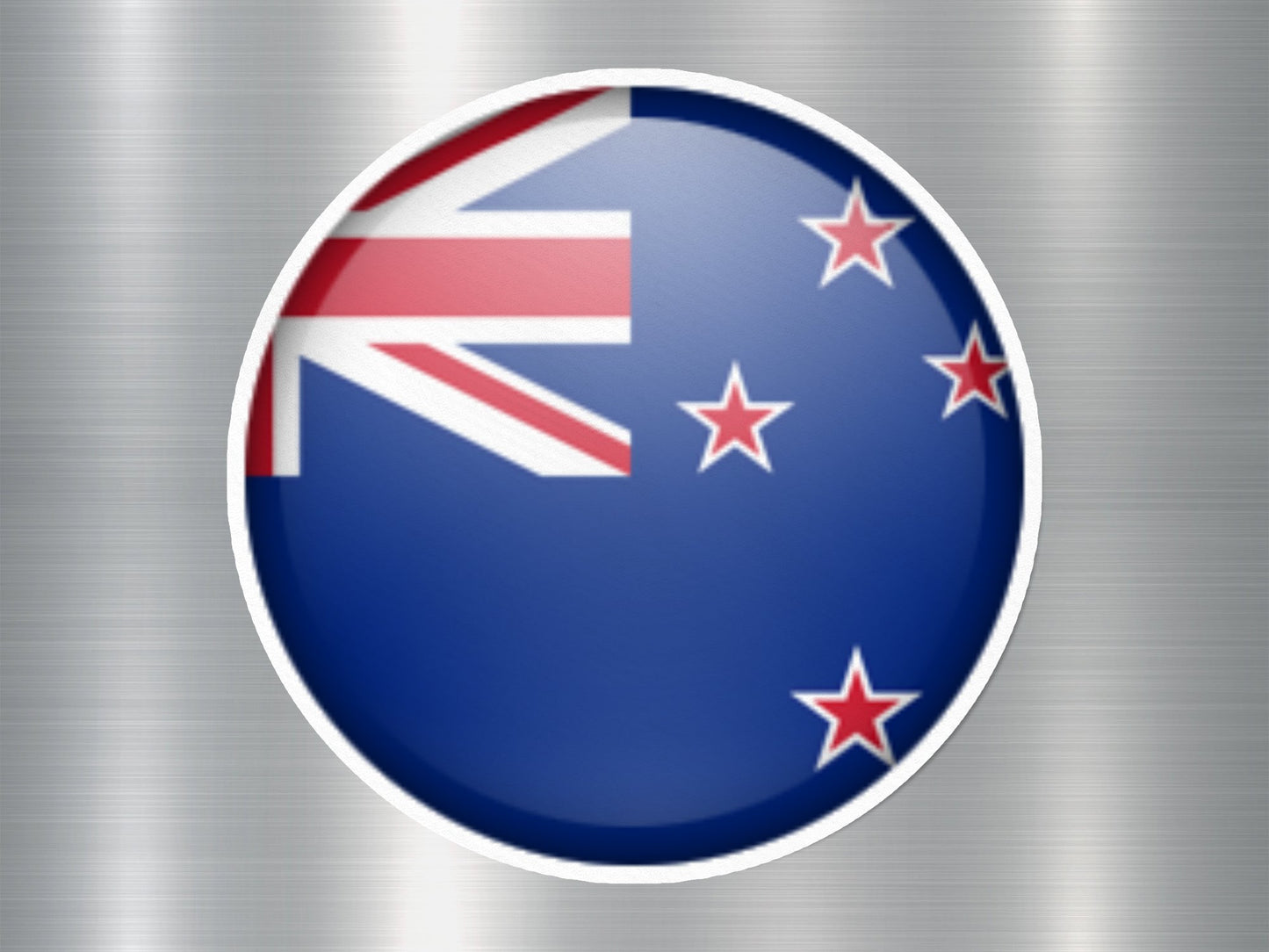 New Zealand 1 Button Flag Sticker