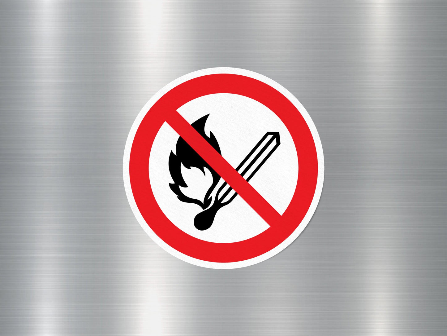 No Open Fire Sign Sticker