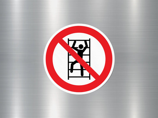 No Climbing Stairs Sign Sticker