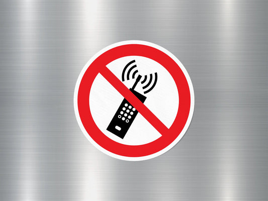 No Mobile Phones Sign Sticker