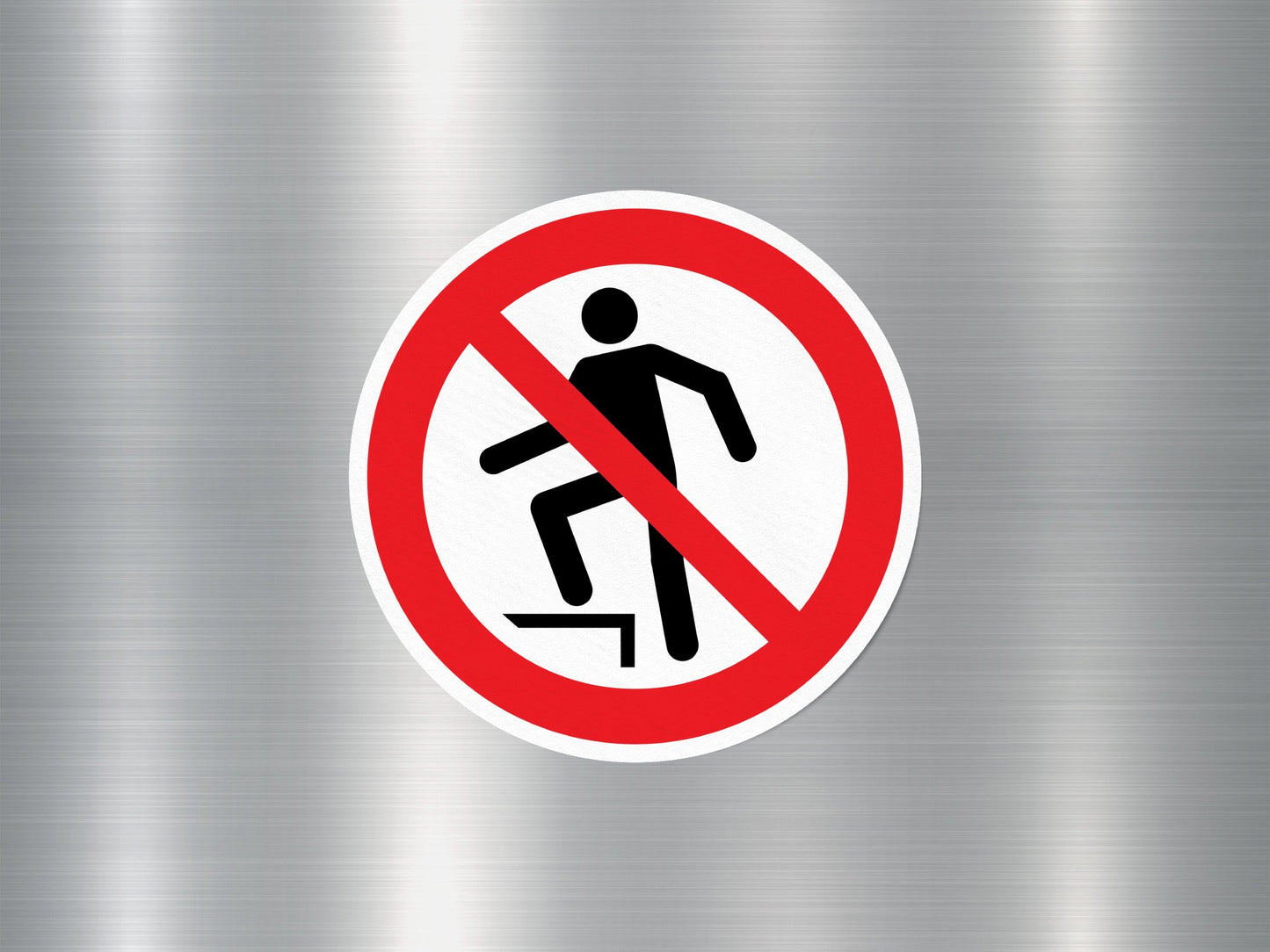 No Stepping Sign Sticker