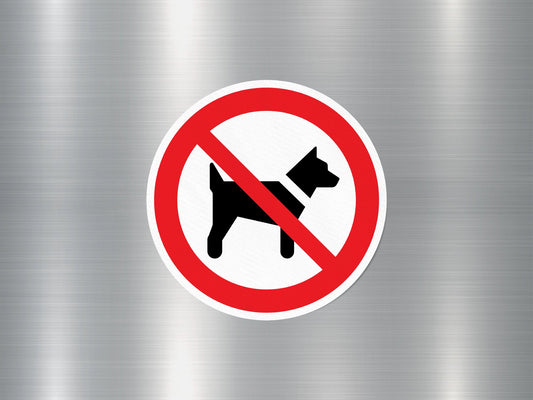 No Dogs Allowed Sign Sticker