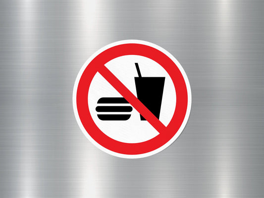 No Food and Drinks Sign Sticker