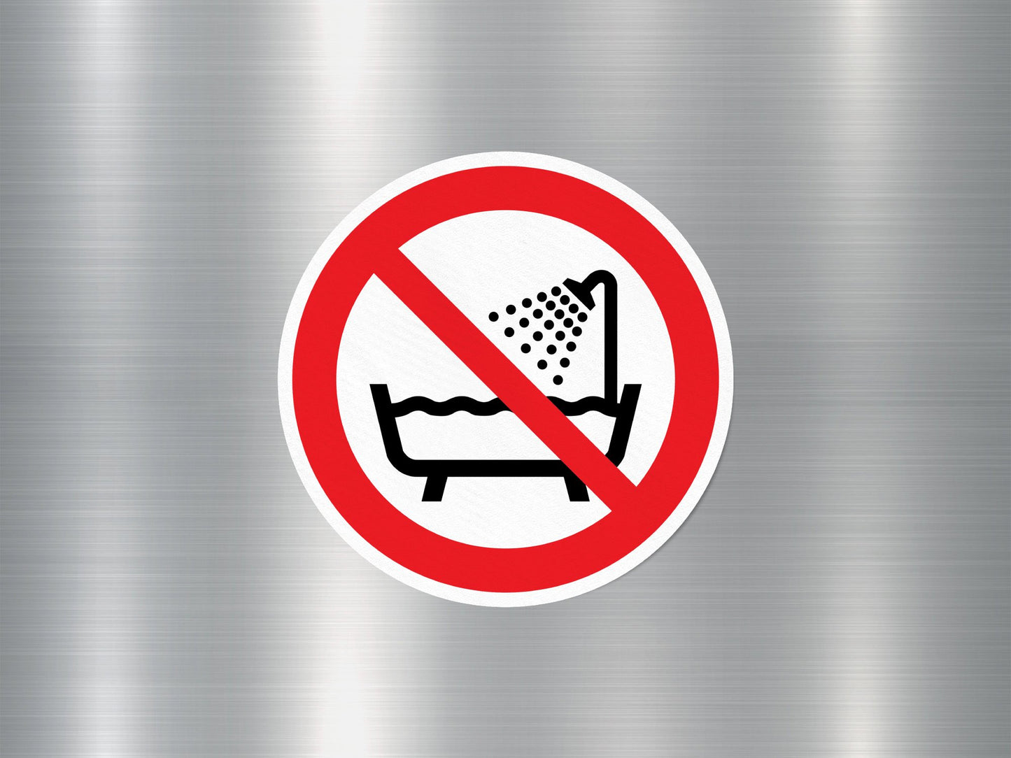 Do Not Use Water Sign Sticker