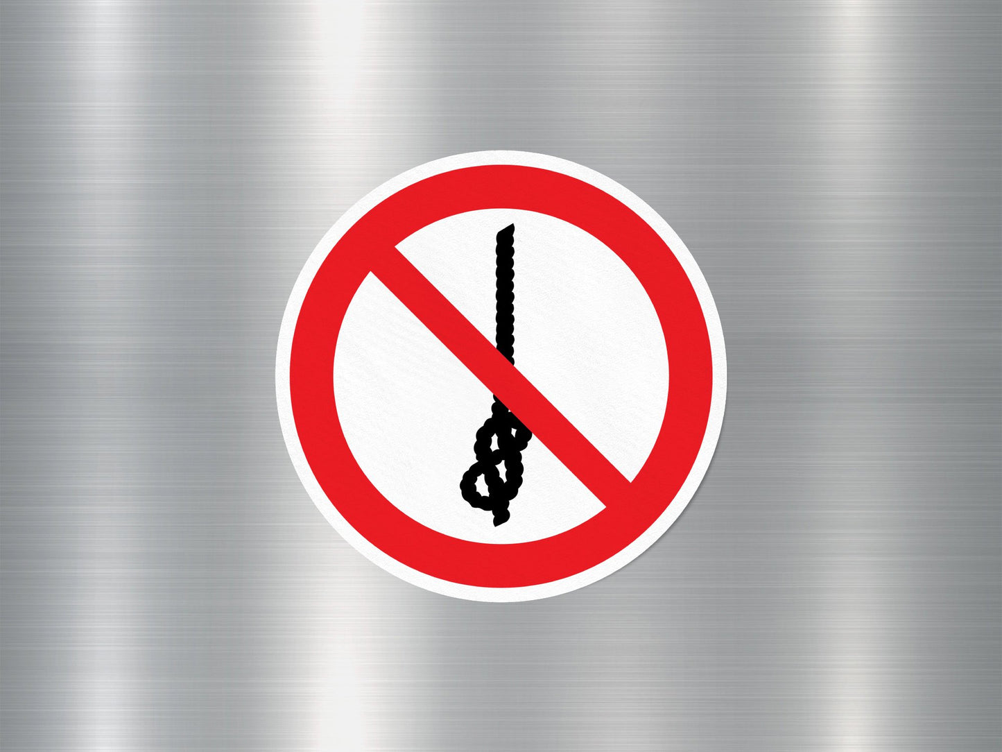 Do Not Tie Knots Rob Sign Sticker