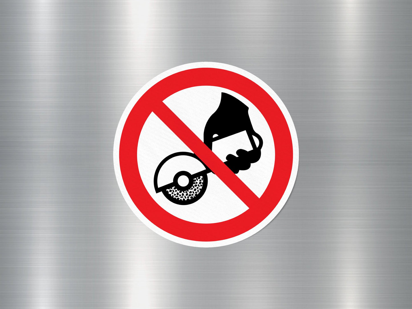 Not Use Grinding Machine Sign Sticker