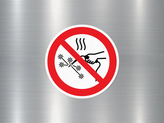 Hot Works Prohibited Sign Sticker