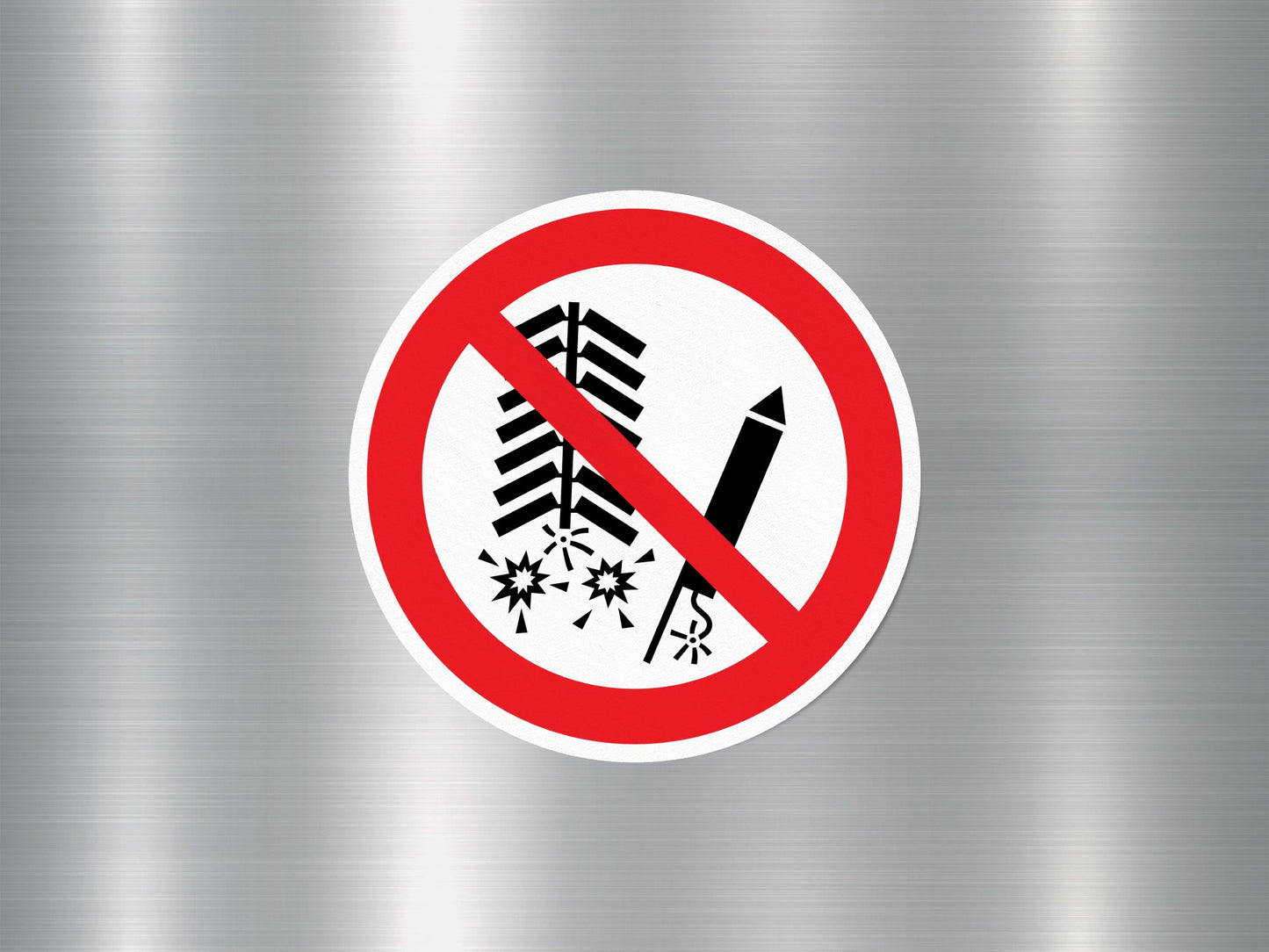 No Fireworks Sign Sticker