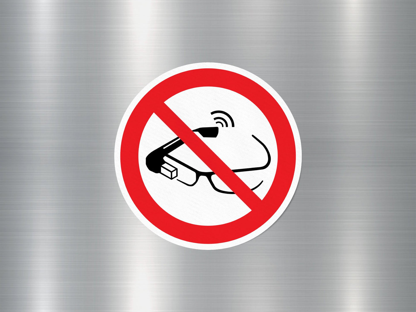 No Sunglasses Sign Sticker