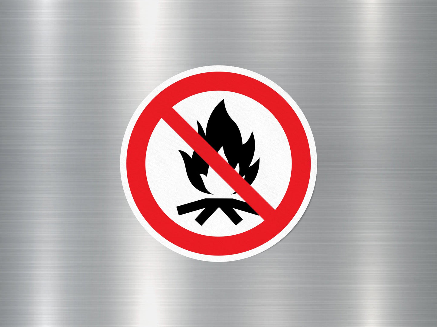 No Fire Sign Sticker