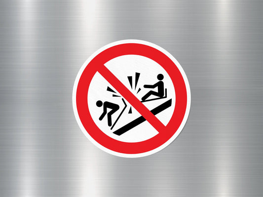 Do Not Ram Into Toboggan Sign Sticker