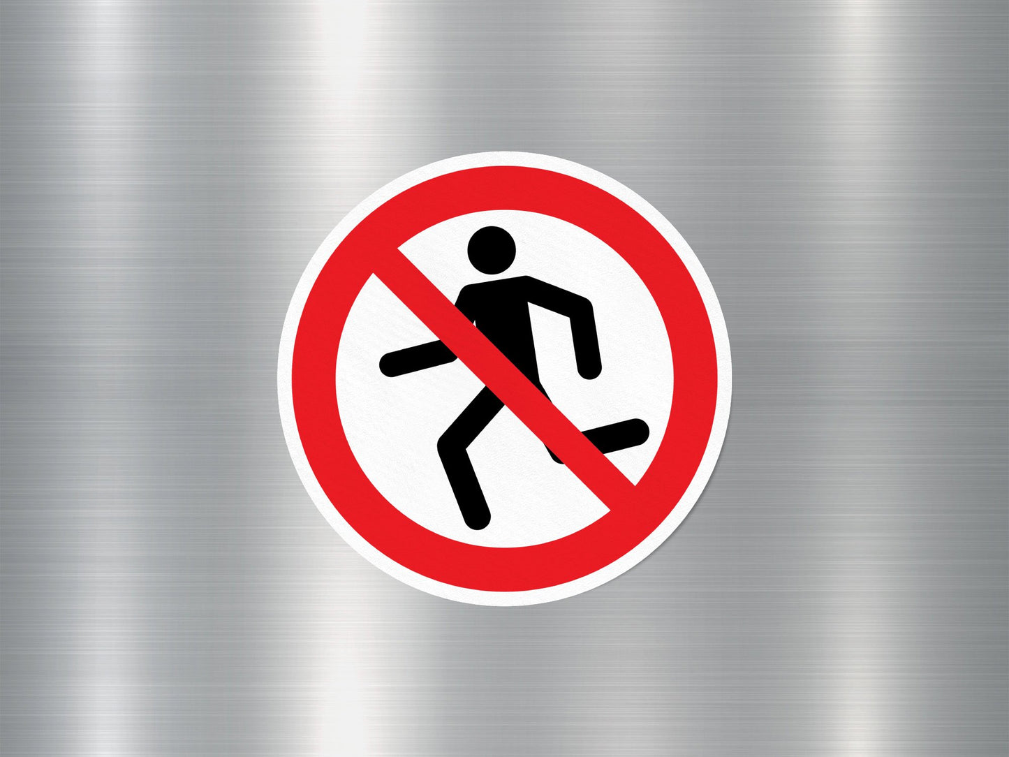 Do Not Run Sign Sticker