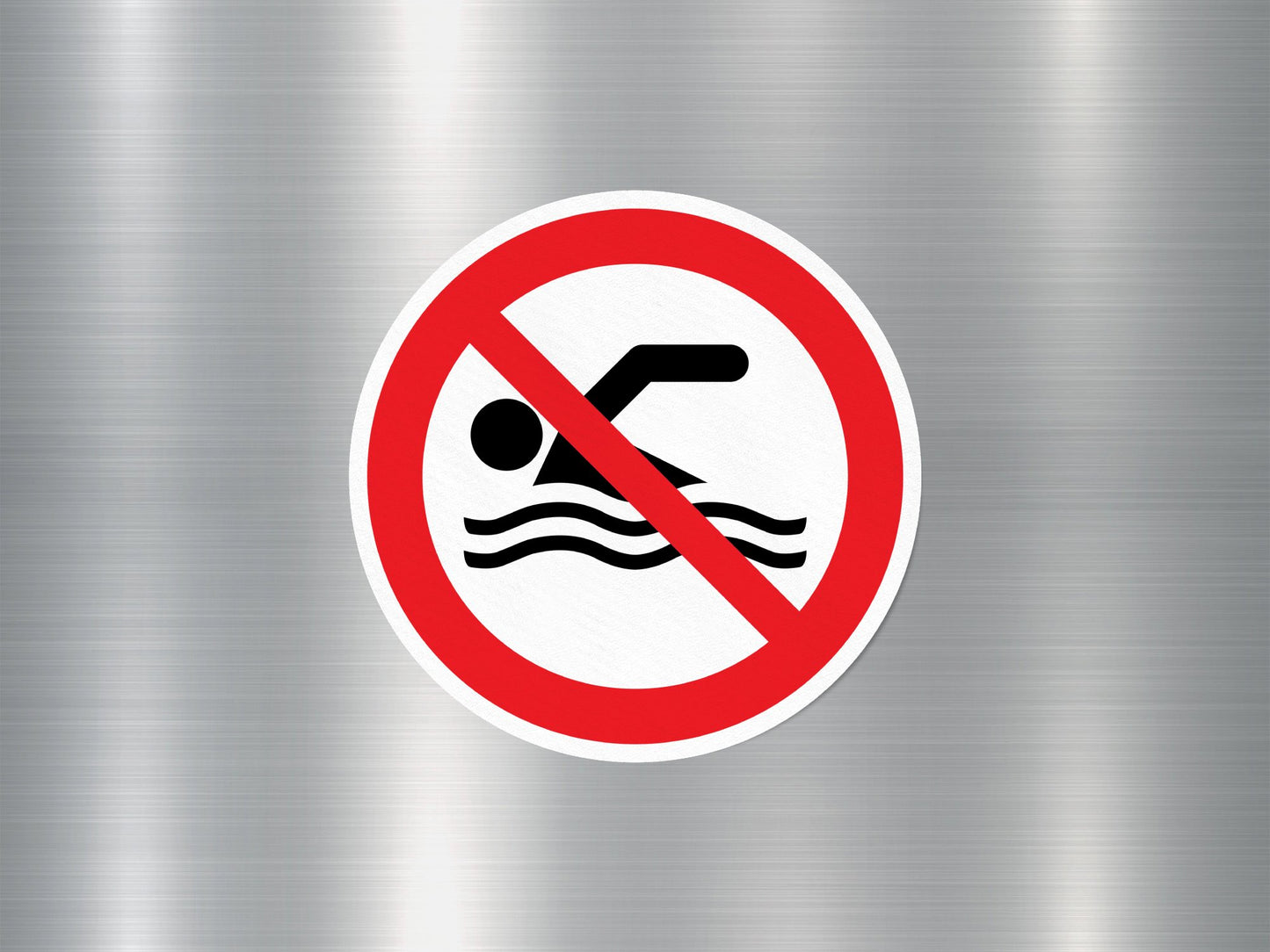 No Swimming Sign Sticker