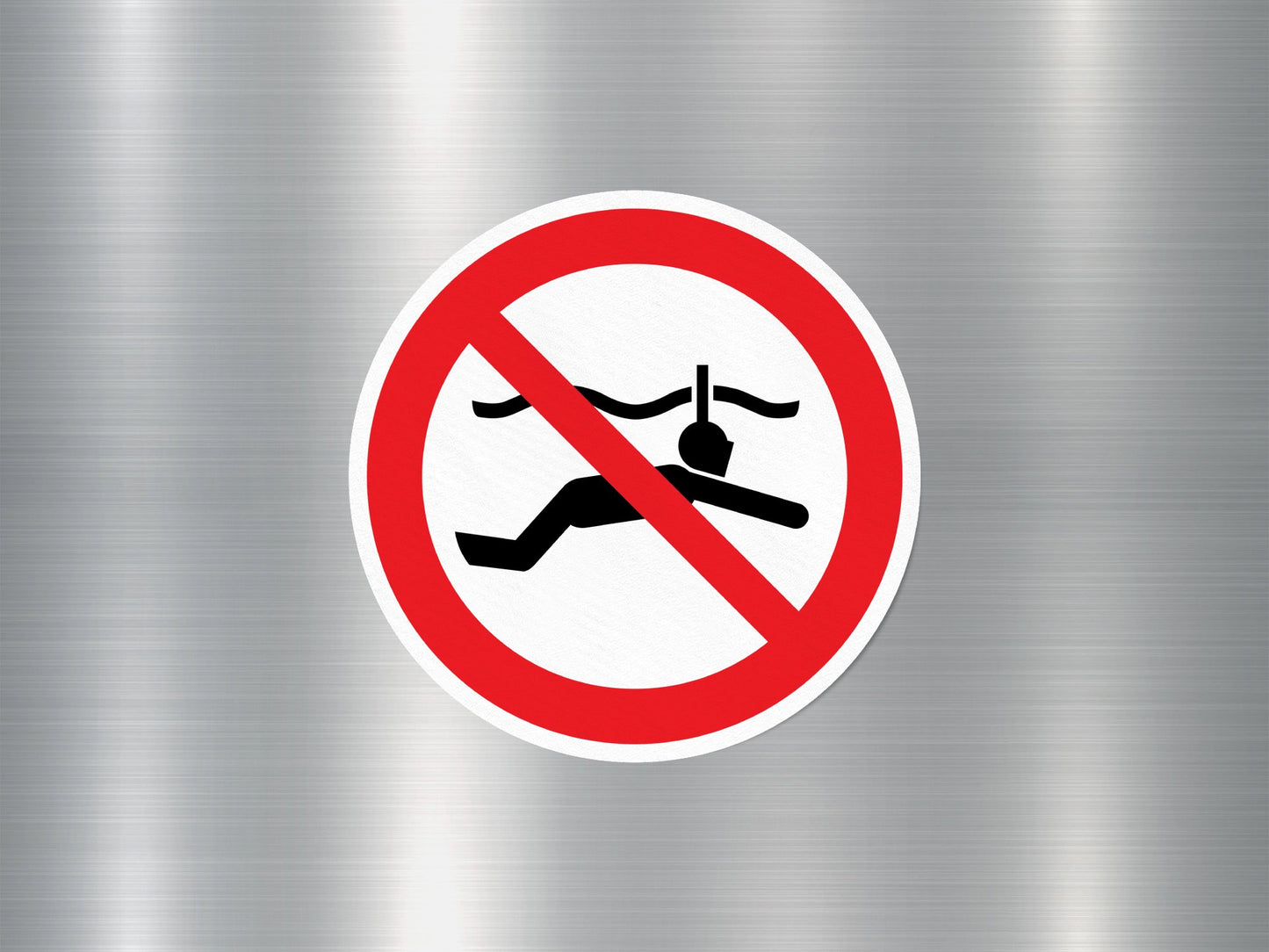 No Snorkeling Sign Sticker