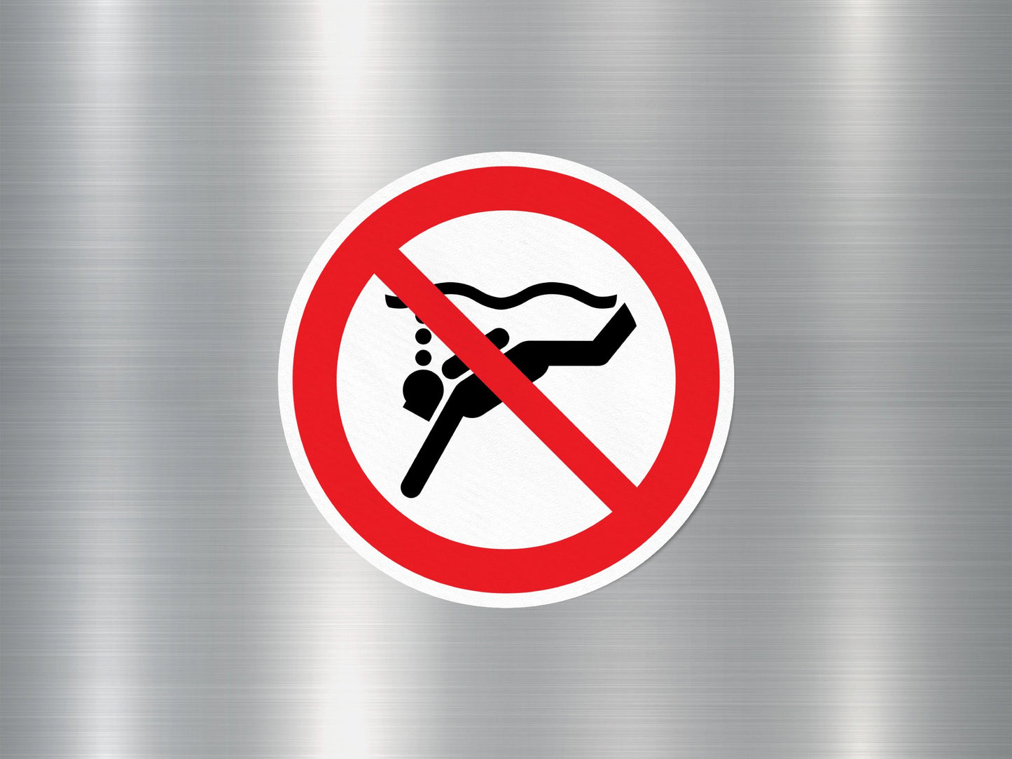 No Sub Aqua Diving Sign Sticker