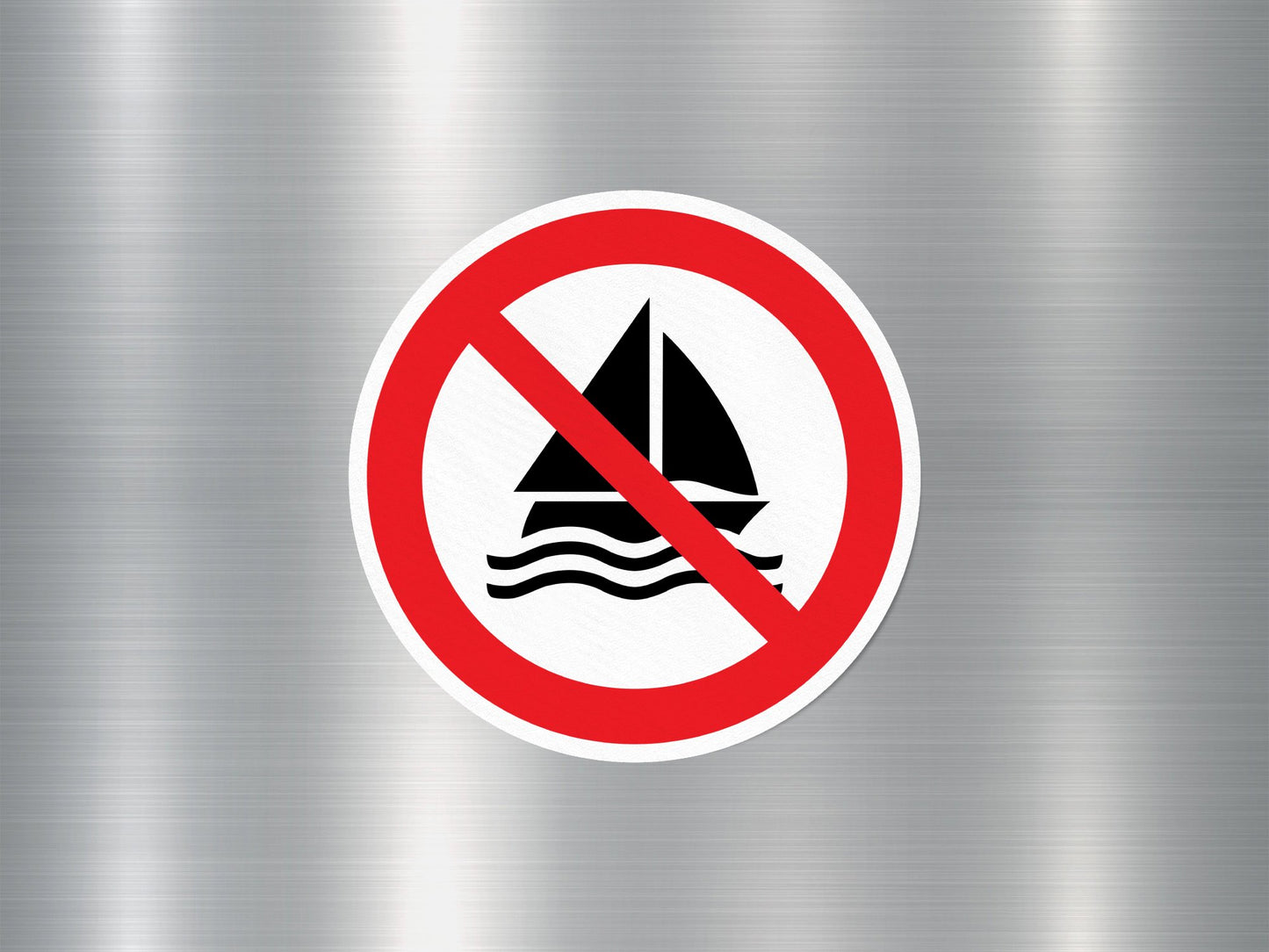 No Sailing Sign Sticker