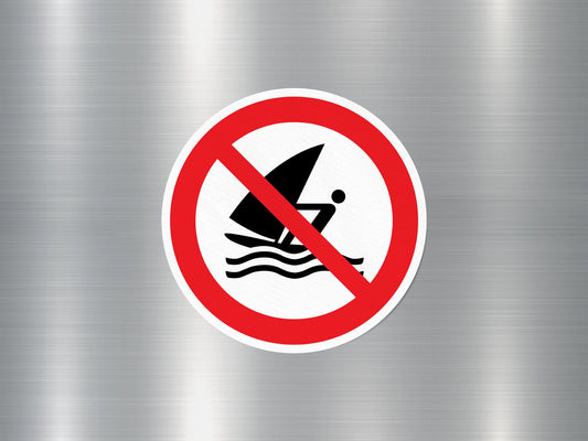 No Wind Surfing Sign Sticker