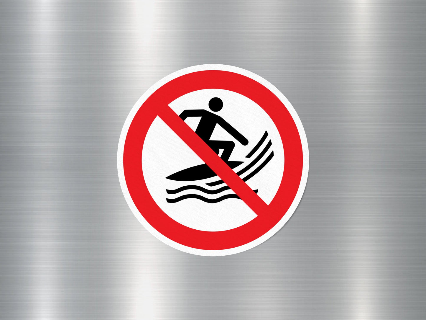 No Surfing Sign Sticker