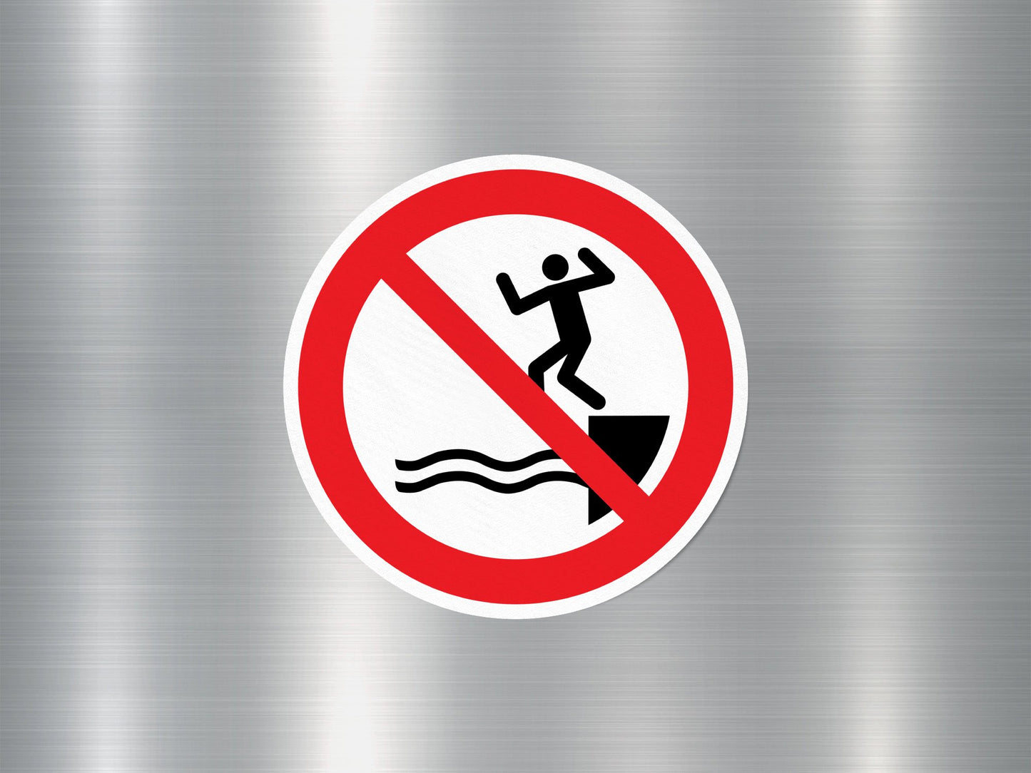 No Jumping into Water Sign Sticker