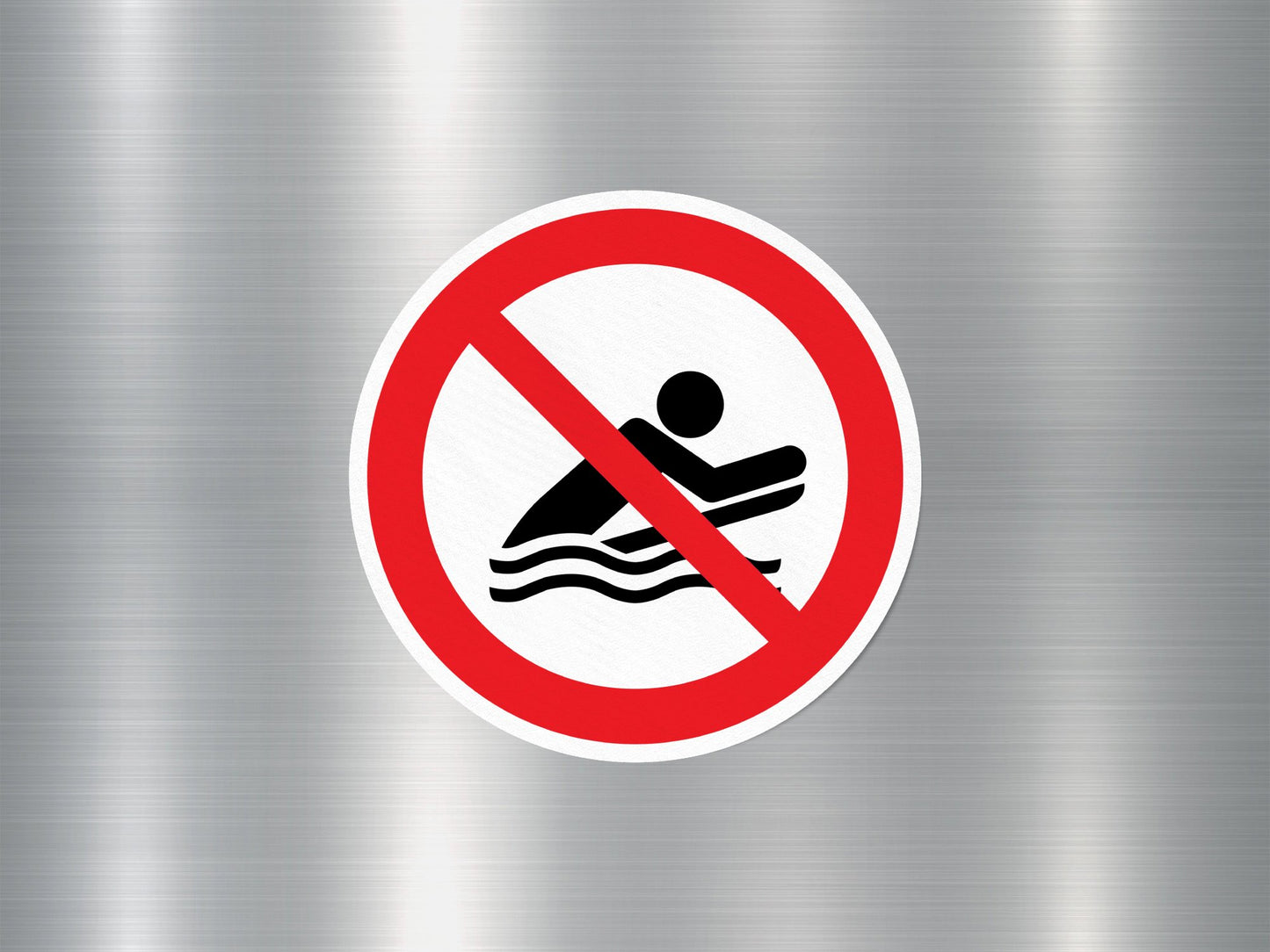 No Body Boarding Sign Sticker