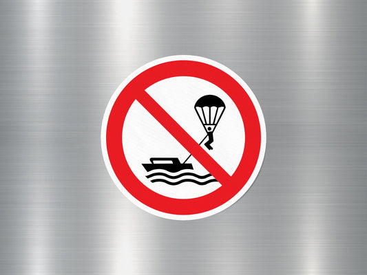 No Parasailing Sign Sticker