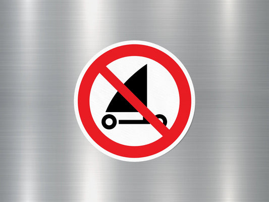 No Sand Yachting Sign Sticker