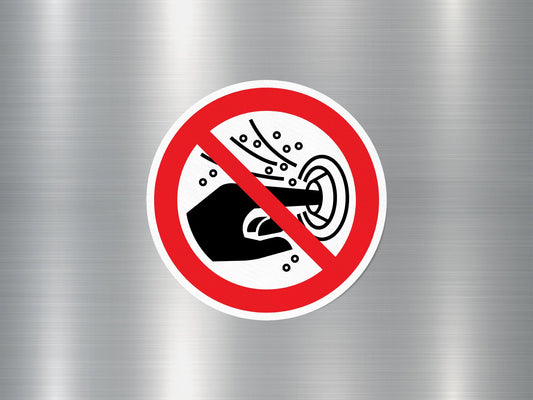 Do Not Put Finger Into Nozzle Sign Sticker