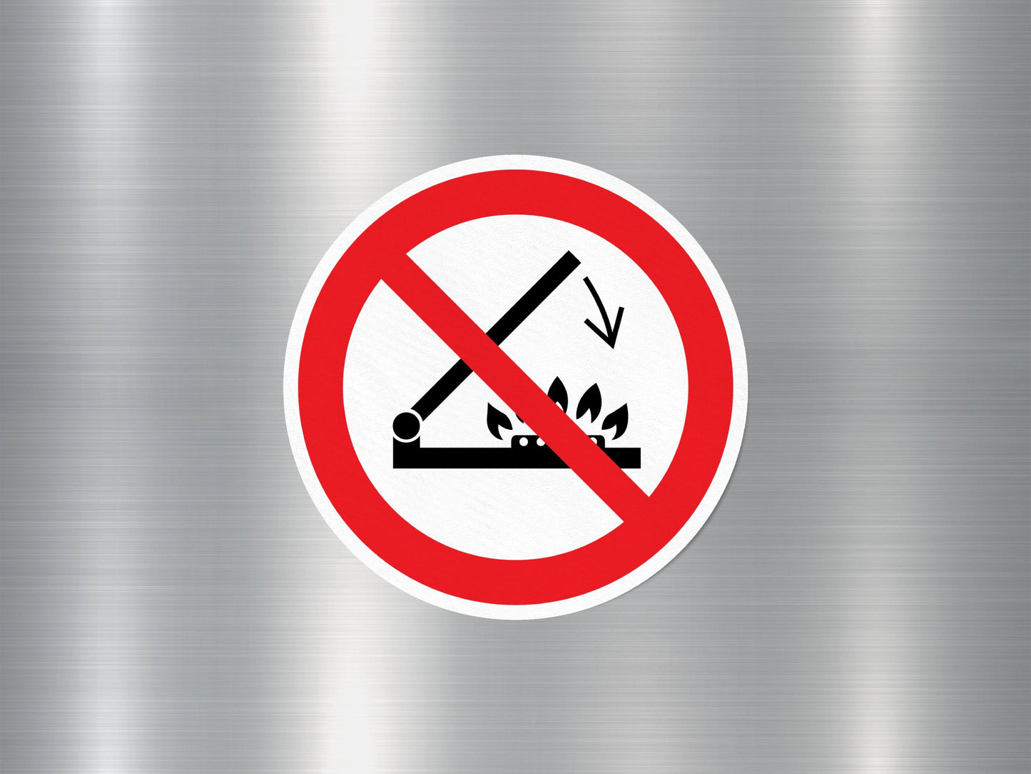 No Fire Sign Sticker