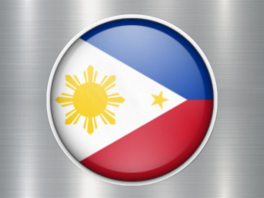 Philippines Button Flag Sticker