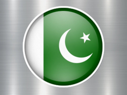 Pakistan Button Flag Sticker