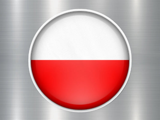 Poland Button Flag Sticker